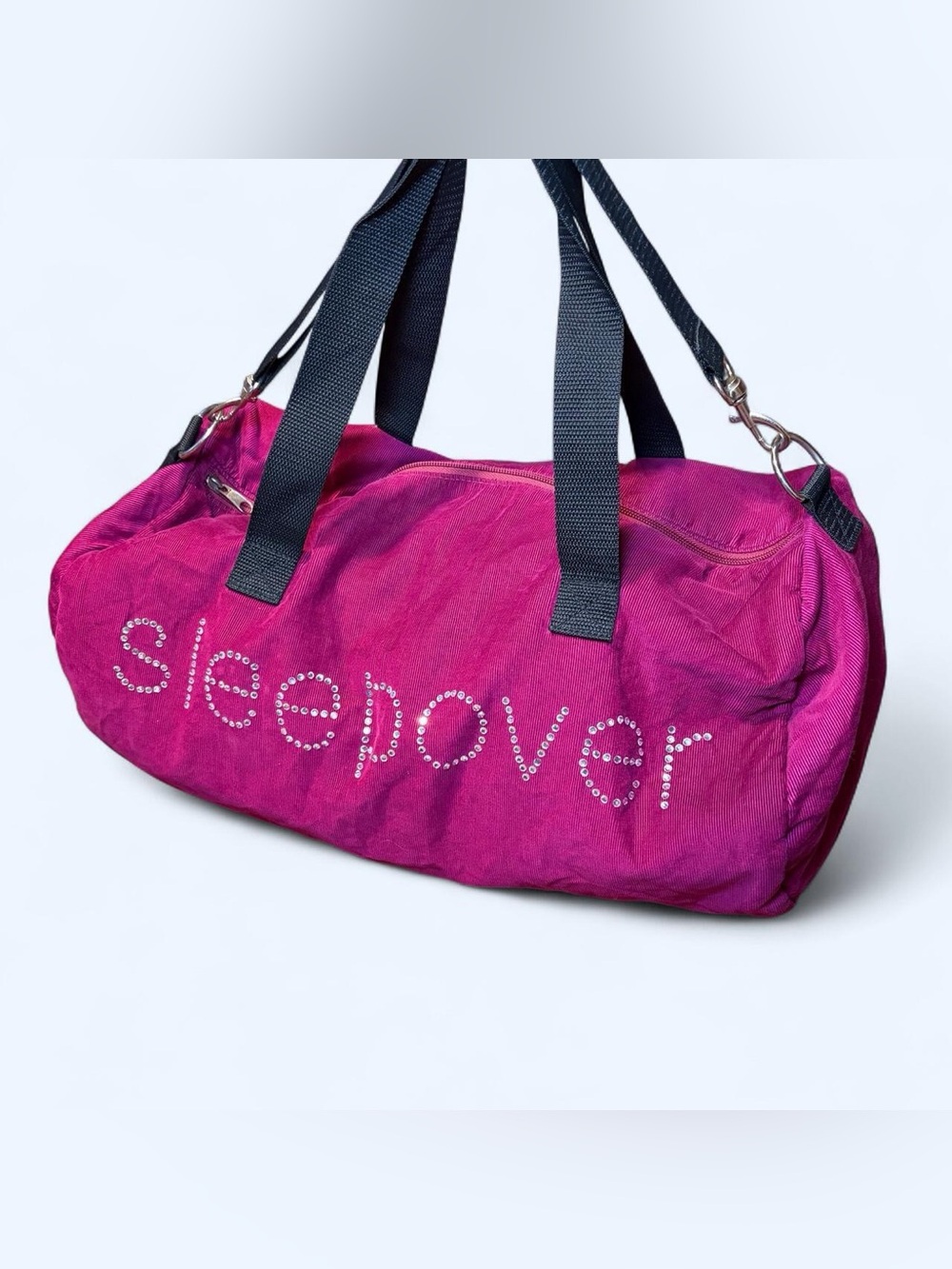 Y2K Pink Rhinestone Duffle Bag!
